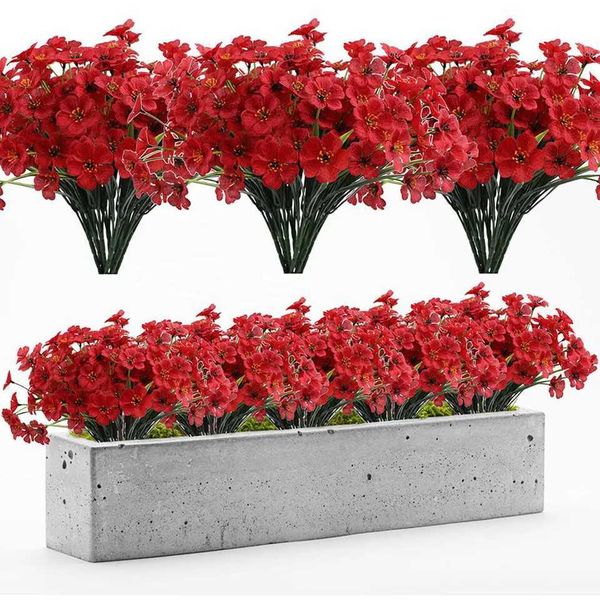 Floral Dcor Artificial Flowers Home Outdoor 31cm DIY Fake Flowers Garden Multi Color Plastic Plants Porch Decor Y240801