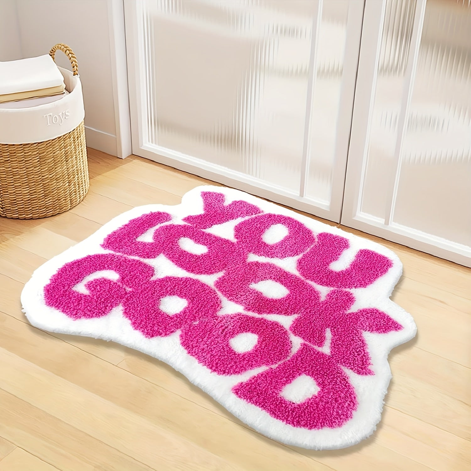 TEMU You Green Pink Bath Mat Funny Cute Bathroom Shower Funny Bathroom Decor Fun Cute Bath Mat Non-slip Washable