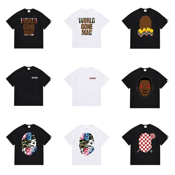 2024 fashion mens women designer t shirt hip hop clothes summer shirts women shirts paint couple short sleeves cotton