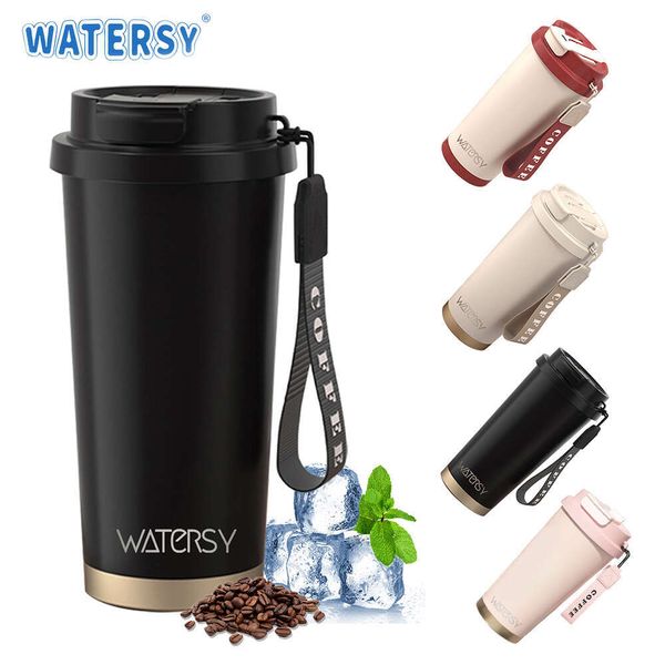 530ml Ceramic er Thermos Double Wall 316 Stainless Steel Vacuum Insulated Cup with Straw for Coffee Tumbler Gift