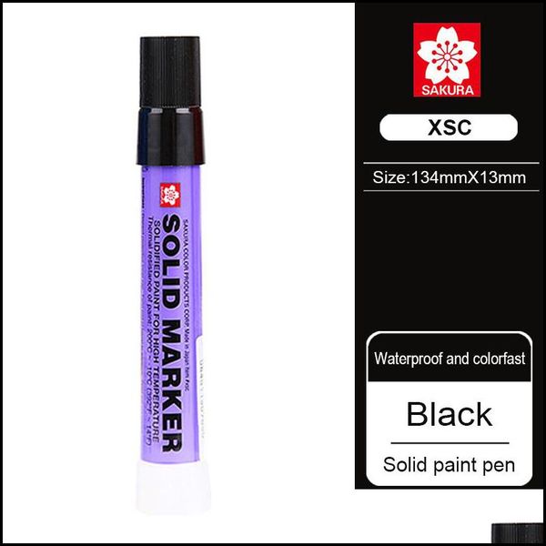 Markers 1Pcs Japan Sakura Solid Marker Industrial Pen Dry Can Write On Steel Plate Water Oil Surface Mtifunction Y200709 Drop Delive Dhoup
