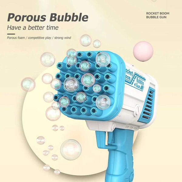 32 Hole Handheld Bubble Gun Kids Toy Bazooka Bubbles Machine Soap Blower Childrens Outdoor Toy Kids Bathing Toys For Boys GirlsC250108