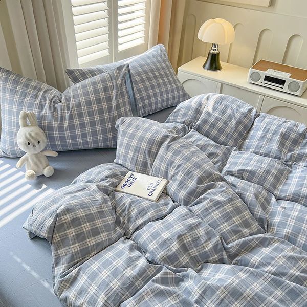 grid down duvet cover set with bed sheets and pillowcases unfilled warm bedding en twin beds full size home 240924