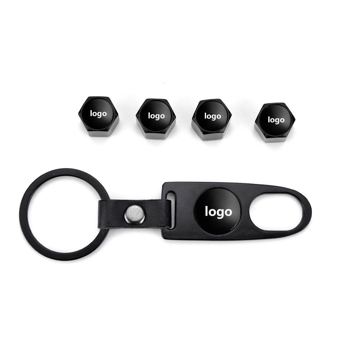 Auto sticker Car Styling Wheel Tire Valve Caps Cover With KeyChain For BMW Logo E46 E39 E36 E90 E60 F30 F10 X5 E53 E34 E30 F20 X5 E70