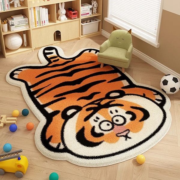VIKAMA Cartoon Cute Cashmere Carpet Living Room Bedroom Bedside Childrens Easy To Care Home Decoration 241211