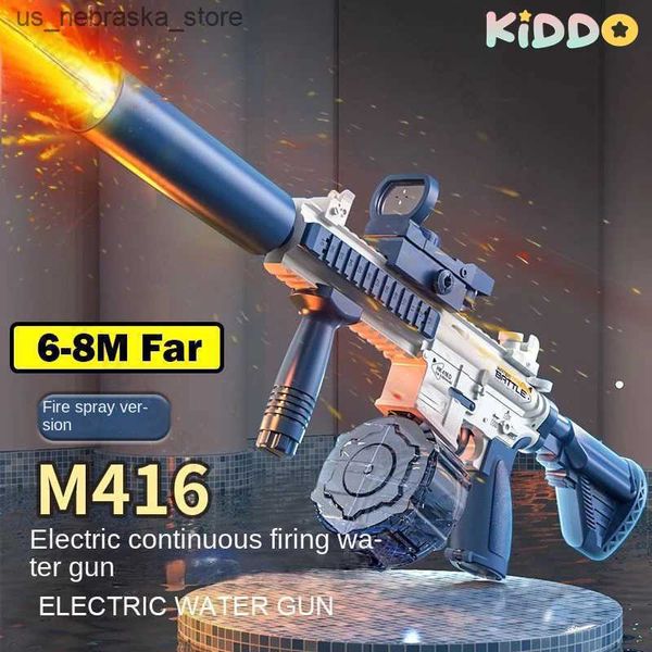 Sand Play Water Fun Gun Toys Glock Electric Full Automatic Large Capacity Pistol Continuous Shooting Toy Summer Beach Outdoor Game Children