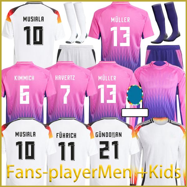2024 Germanys KROOS HUMMELS GNABRY Soccer Jerseys 24 25Euro Cup deutschland MULLER Euro WERNER DRAXLER REUS Football Shirts long kit Kids Fa