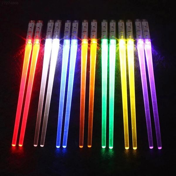 50pairs 2pcs LED Chopstick Light Up Durable Lightweight Kitchen Tool Dinning Room Party Portable Food Safe Tableware Chopsticks