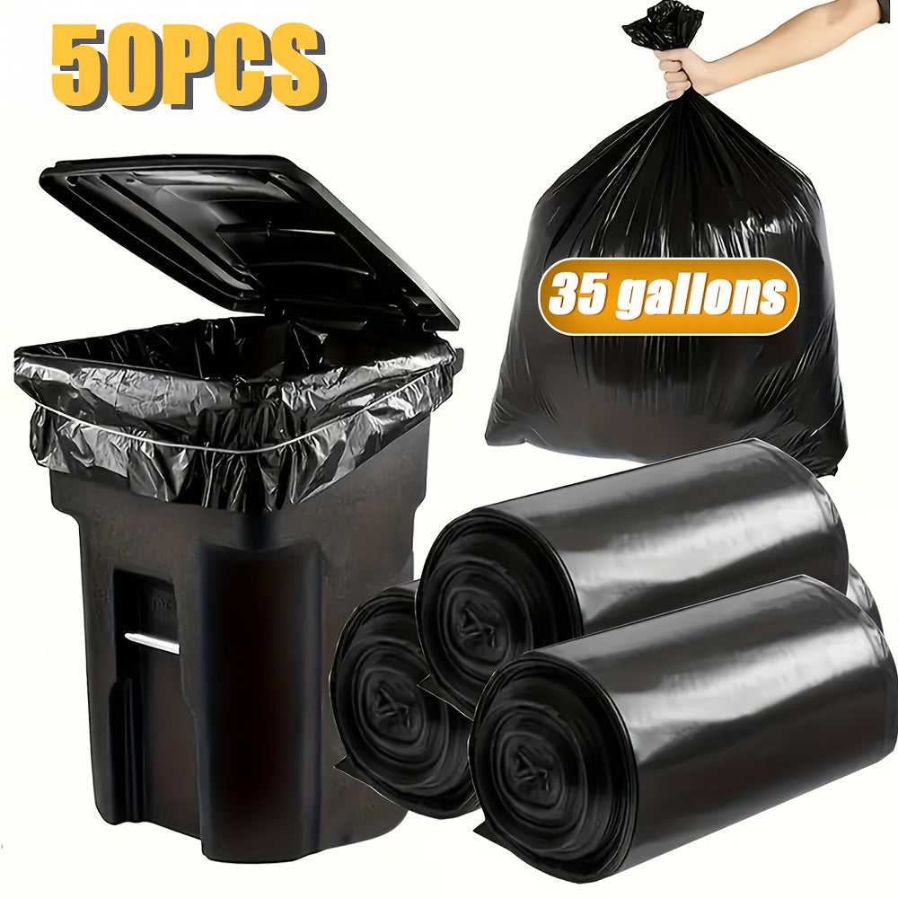 TEMU <> 35-65 Gallon Heavy Duty Trash Bags, Tear Resistant, 25-50-100-150 Pack Black Garbage Bag For Gardening & Outdoor Activities – Use And Camping