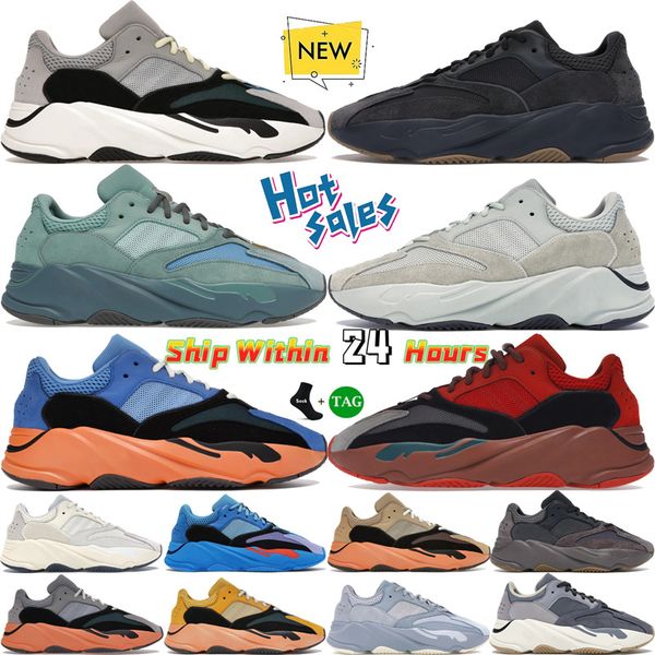 New running shoes 700 low designer sneakers OG Solid Grey utility black salt analog Faded Azure blue red mauve sun Wash Orange men women V 1