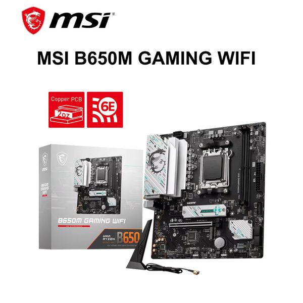 MSI B650M GAMING WIFI New Motherboard AMD B650 DDR5 Socket AM5 7200+MHz (OC) 192GB Supports AMD Ryzen 7000 8000 Series CPU
