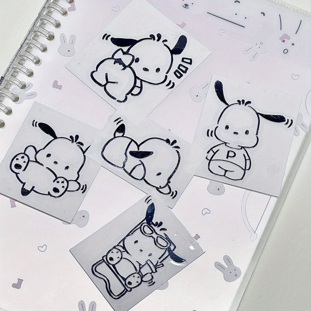 TEMU 5pcs For Reflective Stickers, Waterproof, For Laptop, Notebook, And Decoration, With , Plastic Material, Single Use