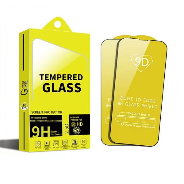 9D Curved Screen Protector For iPhone 16 15 14 13 12 11 pro Max XS 7 8 Plus 6s Tempered Glass Case Friendly Full Glue Fast Fit Automatic Exh