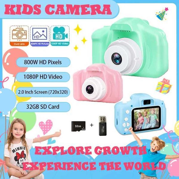 Toy Cameras X2 Children Mini Digital Camera Can Take Pictures HD Video Small Camera Photography Children Birthday Gift Kids Toys for KidsL48