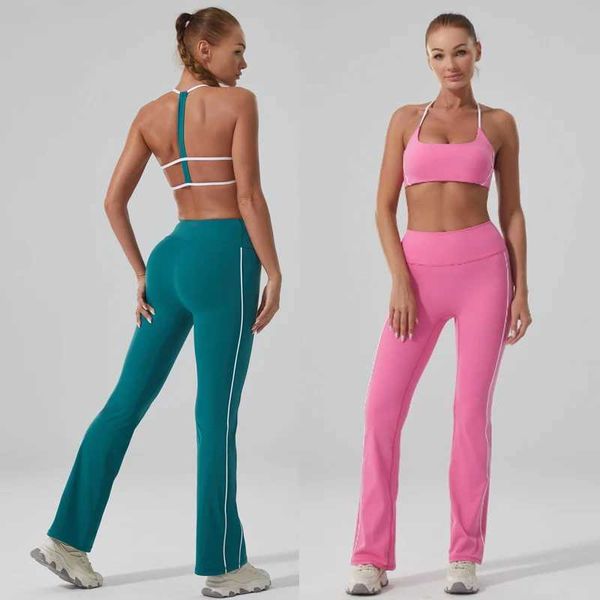 Conjunto ativo de duas peças de ioga para mulheres esportivas e fitness sportswear j250111