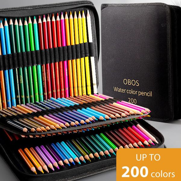 4872120200 Pcs Colored Pencils Set Watercolor Drawing with Cases Professional Sketching Art Supplies 241120