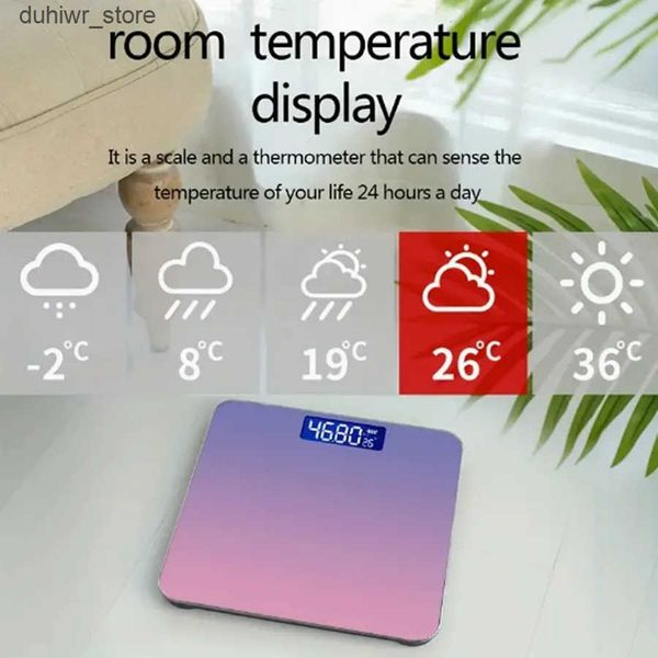 Body Weight Scales Gradient Color Intelligent LCD Electronic Scale Digital Display Glass Weight Scale Balance Body Health And Weight Loss J2