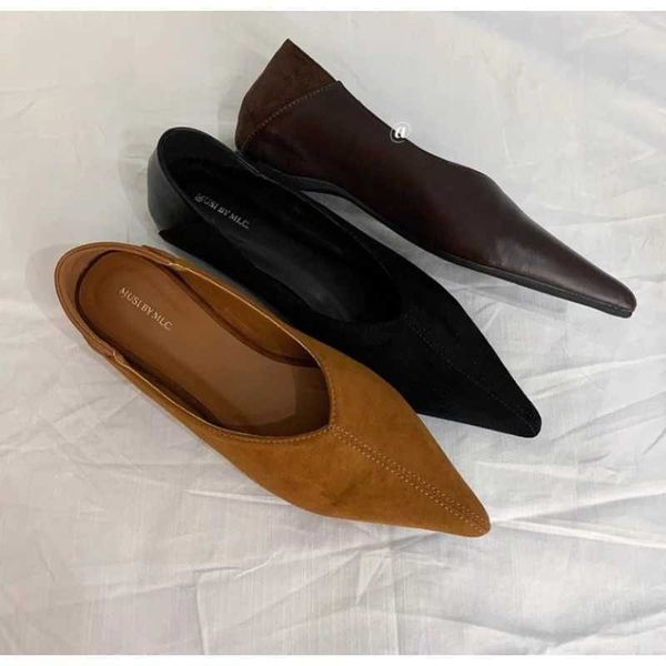 Elegant Women Flat Fashion Shallow Slip on Ladies Elegant Boat Shoes Soft Flat Heel Dress Ballerinas Shoe Driving ShoesC241128