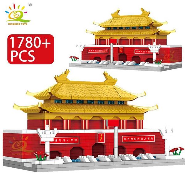Blocks Blocks 1780pcs Mini Tiananmen Square City Architecture Model Building Block Street View Diamond Toy Children H241107 Y250208
