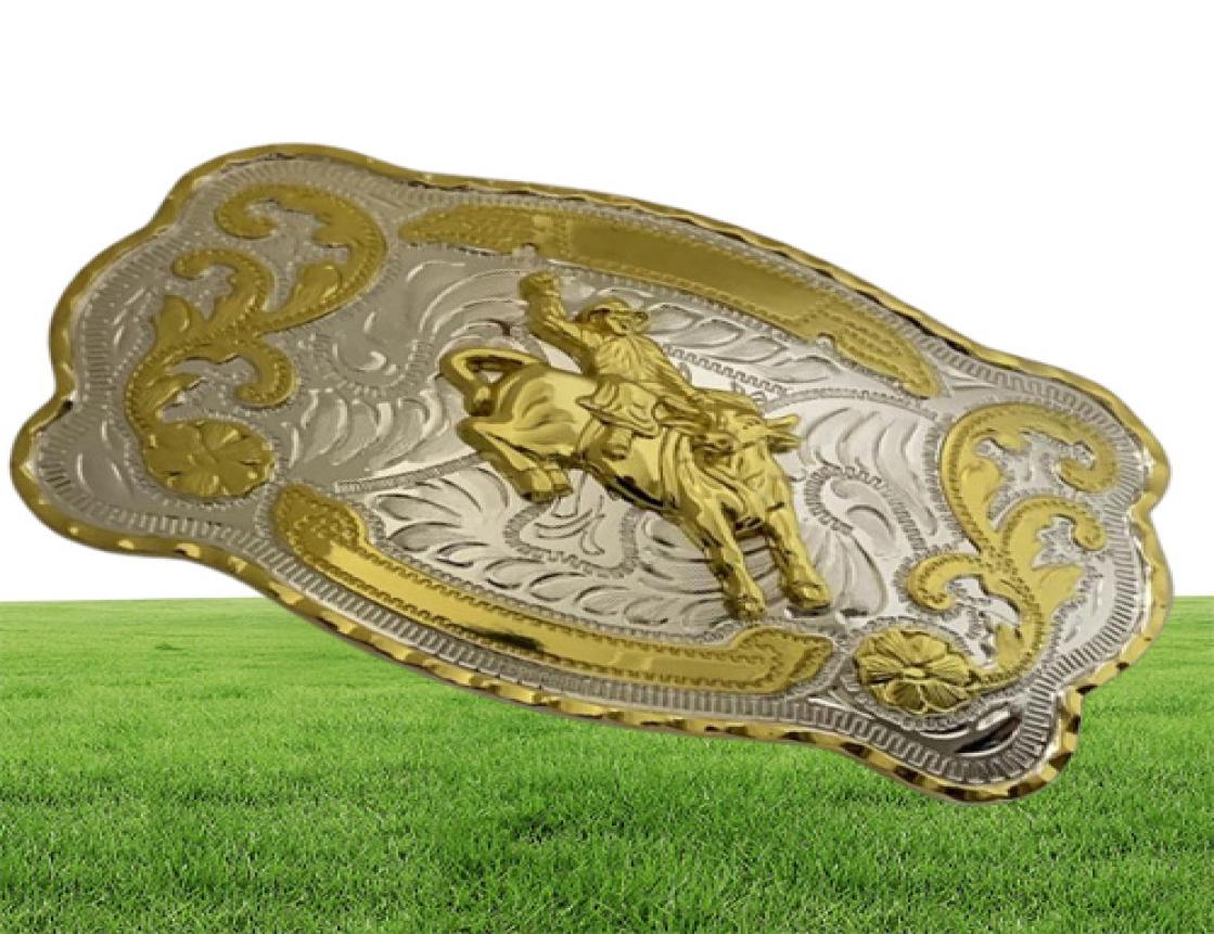 Western Cowboy Belt High Quality 145102mm 196g Golden Horse Rider Large Size Metal s for Men Belt Aessories4585042