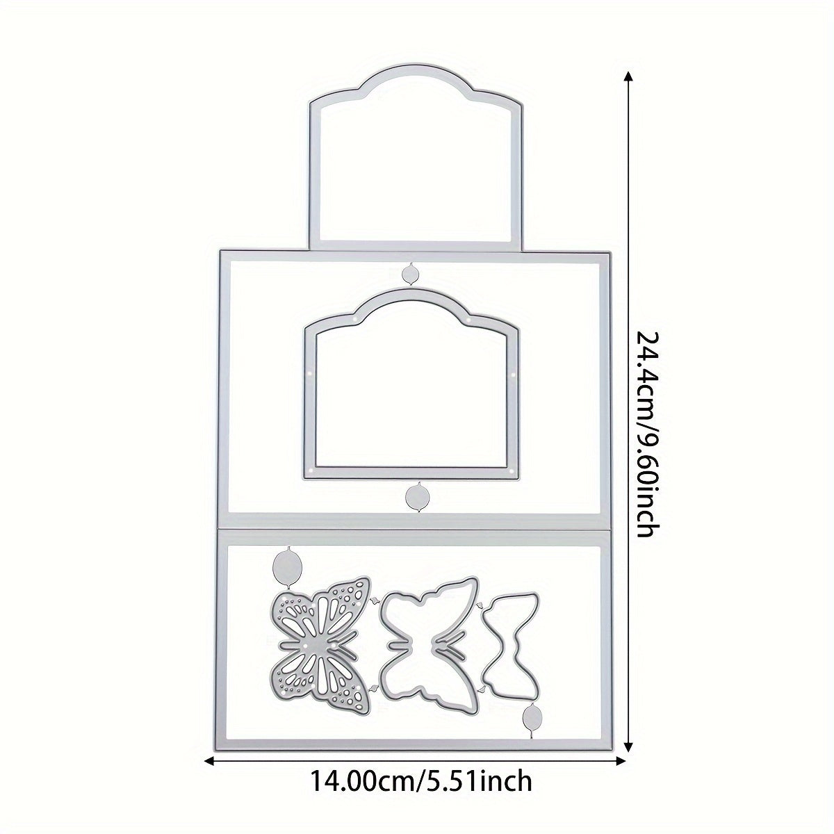 TEMU Folding Greeting Card Making Mold - Diy Metal Embossing Tool For Scrapbooking, Crafts, Valentine's Day, Teacher's Day, Birthday Photo Albums,