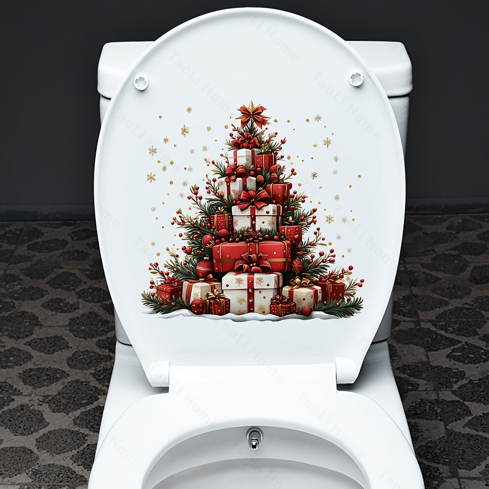 TEMU 3d Christmas Tree Decal - , Reusable Bathroom For & Washroom Decor