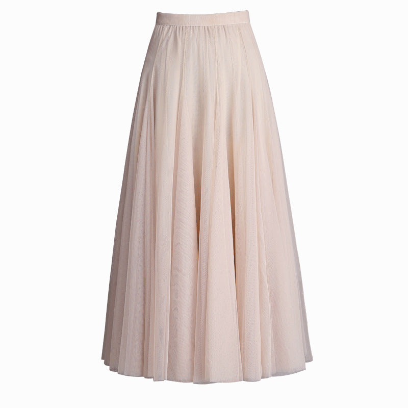 HH280 New style swing skirt Korean style A-line mesh skirt mid-length skirt