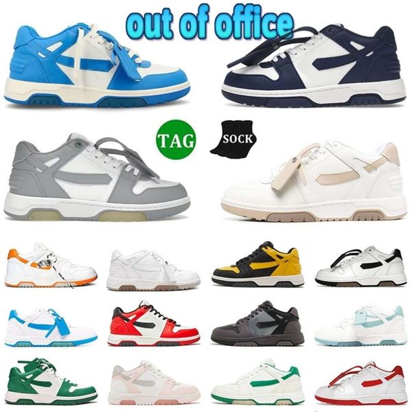 Out of Office Designer Mens Womens Tops Shoes Lemon Yellow White Walking Black Navy Blue Grey Pink Beige Plate-forme Sports Sneakers Trainer