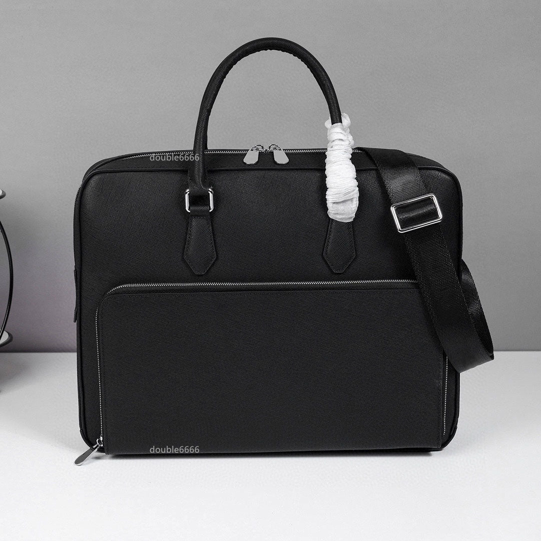 Top Quality Designer Men&#039;s Cross Grain Kraft Briefcase Luxury MAN Business Messenger Bag Travel Bag Fashion Women Commuter Bag Document Bag att