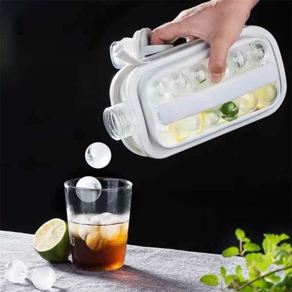 Ice Cream Tools Ice Maker Mould with Lid Cube Mold Cubic Makers Container Trays for Whiskey Cocktail Ice Ball Kettle Home Bar Kitchen Silico