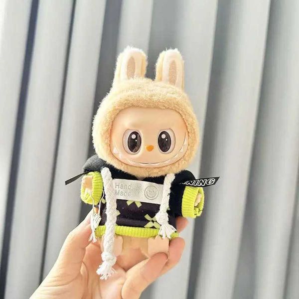 2025 Doll Accessories For 17cm pendant Labubu baby clothes fish triangle sweater Dolls Accessories Cute Decoration