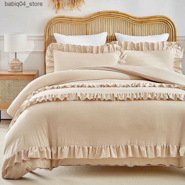 Bedding sets Duvet Cover Bedding Set Twin Double Queen King Size Single Couple Bed Duvets Quilt Cover Set Ruffles Princess Bed Linen 220x240