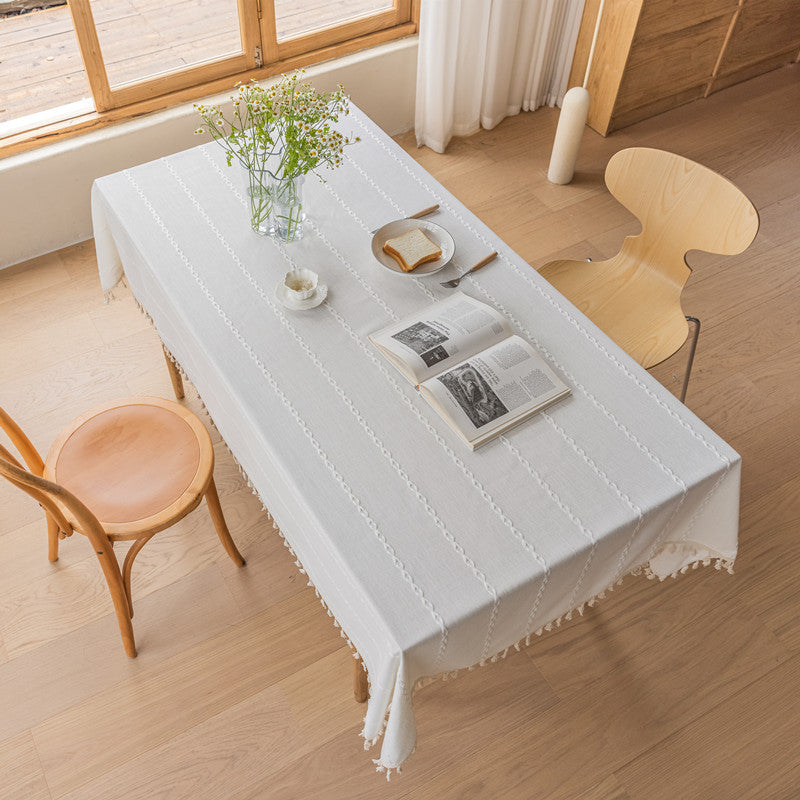 2025 Cotton Embroidered Rectangular Coffee Table Cloth