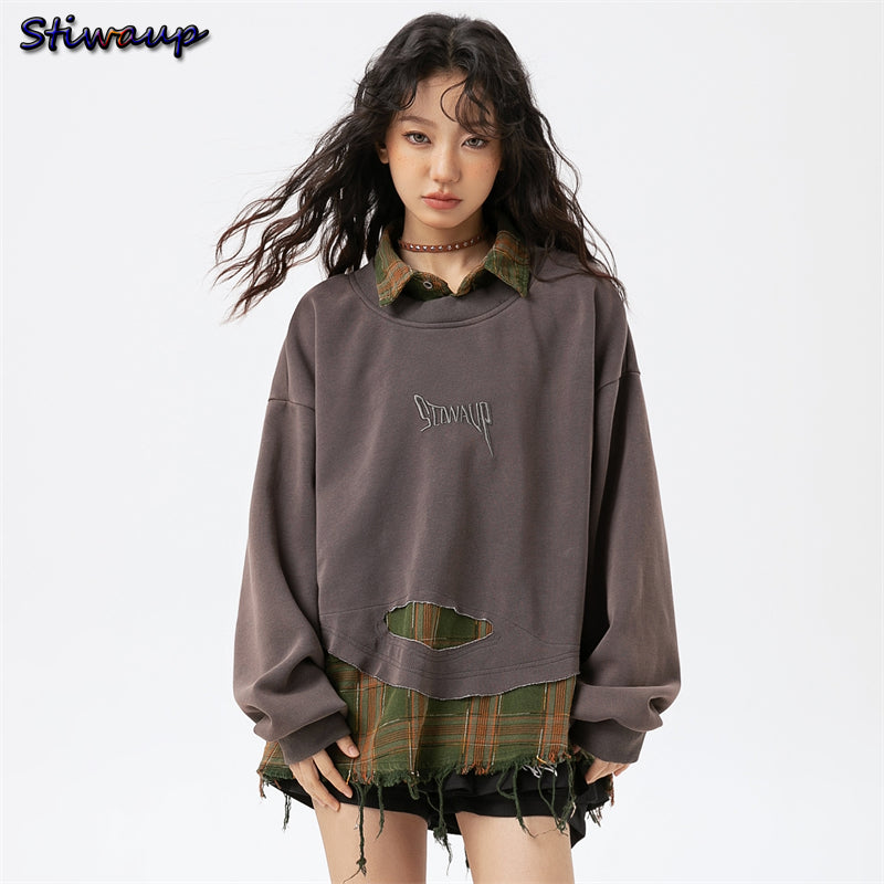 Women&#039;s New Hoodie Sweatshirts Off Shoulder Hoodies Women Youthful Sweatshirt Woman Spring Clothes Y2k Fashion Korea Streetwear