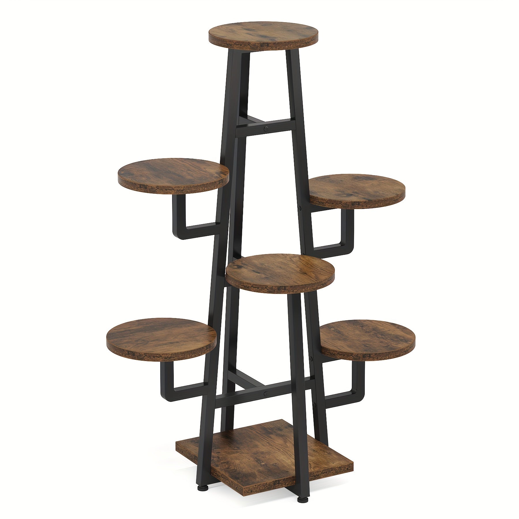 TEMU Little Tree 7 Tiers Plant Stand Indoor For Multiple Plants, Wooden Corner Plant Pots Holder Rack Flower Stand Tall Shelf Planter Organizer For