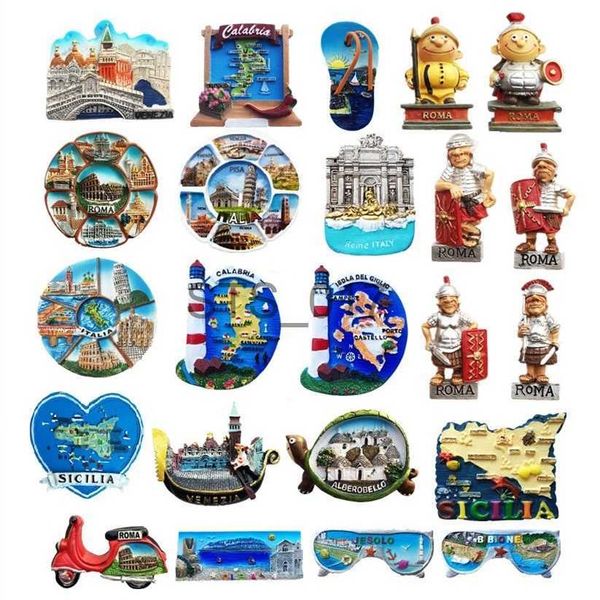 Fridge Magnets Europe Italy Rome 3D Soldier Fridge Magnets Tourist Souvenirs Refrigerator magnet Decoration Articles Handicraft x0731