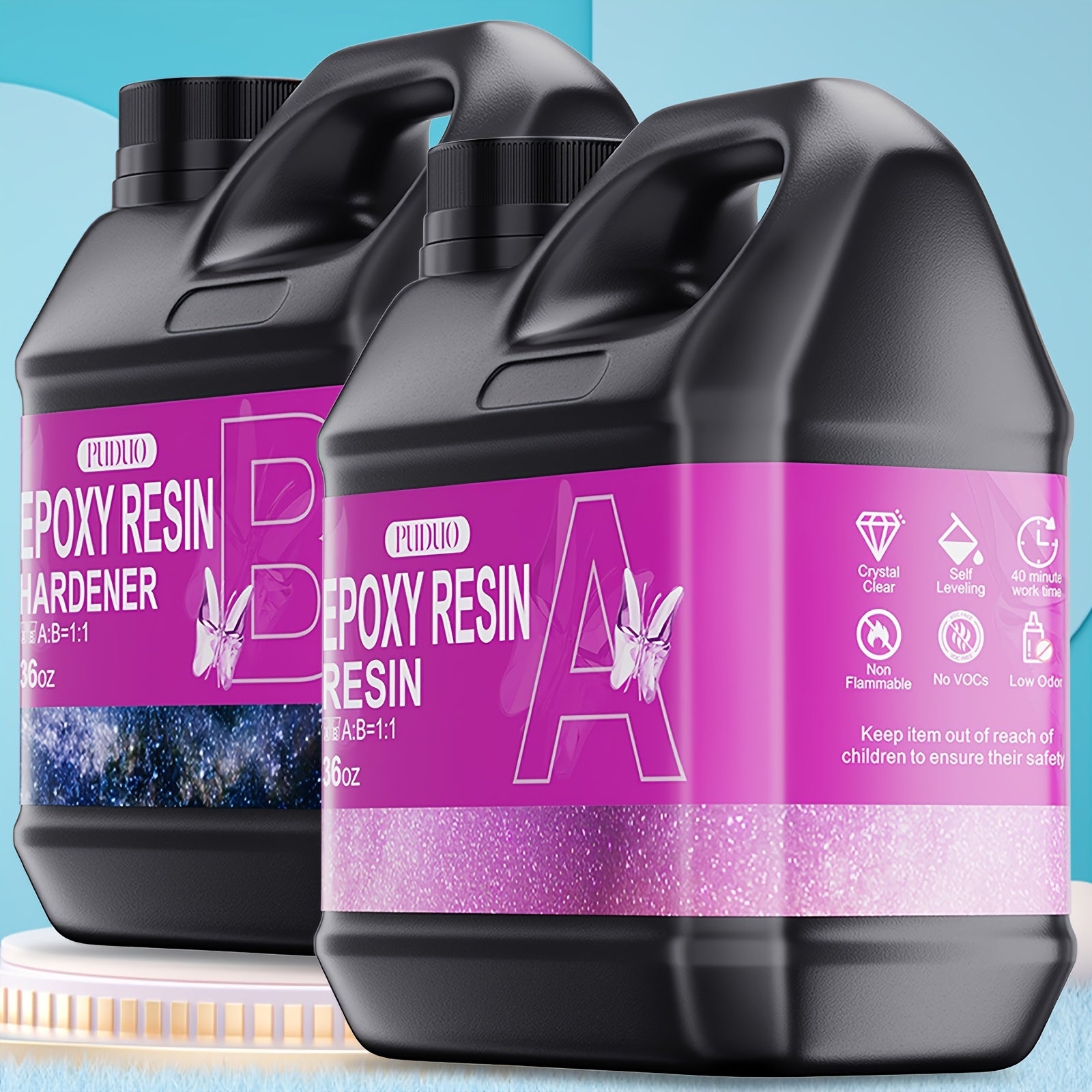 TEMU Newly Formulated Epoxy Resin, Strong, Bubble-free, Anti-yellowing Art Resin That, Suitable For Casting, Diy, Resin Art, Molds, Jewelry, 1:1