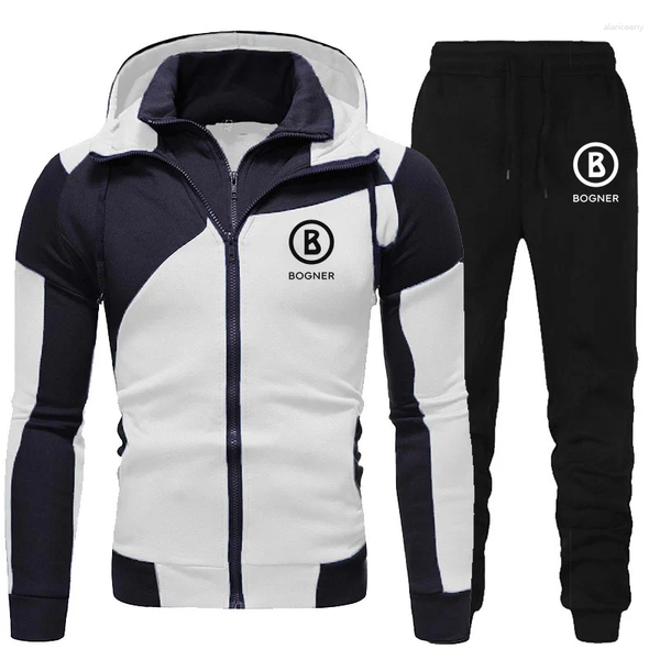 Men's Tracksuits Mens Ruos de Rastreos 2024 Bogner Tracksuit Sportswear Jackets calças 2pcs Suéter de corrida de arremesso de capota estro S