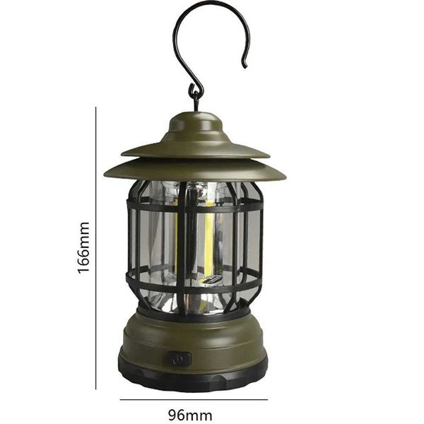 New Cam Portab Retro Lantern Retro Tent Light Decoration Waterproof Outdoor Garden Street Lawn Light M241121