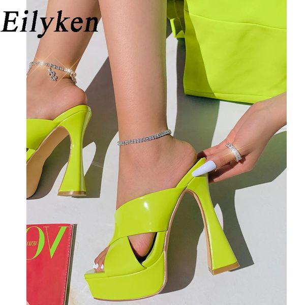 Summer Platform High Heel Slippers - Elegant Slip-on Sandals for Women