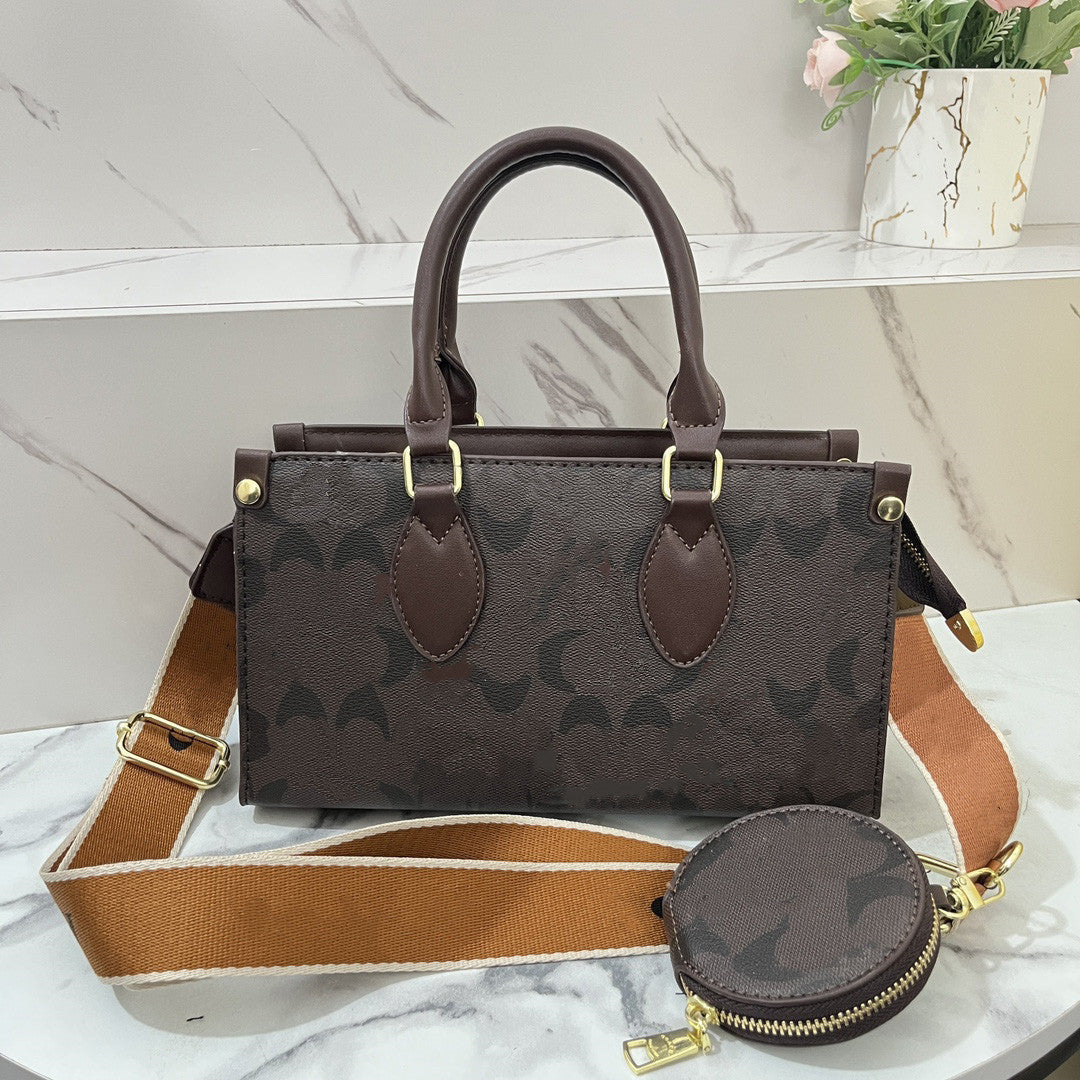 designers East West PM SWING Reverse Canvas Tote Bag with Round Coin Wallet Designer Luxury Handbag Shoulder Bags