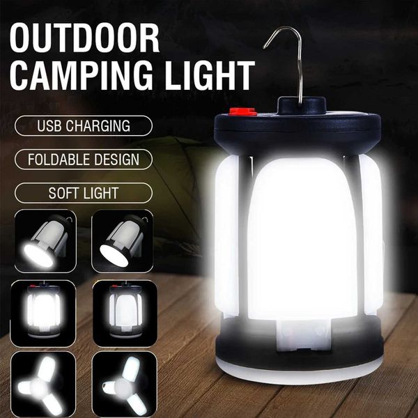 KDULIT Multifunctional LED Portable Camping Light 4500mAh Rechargeable Outdoor Hanging Tent Light Strong Emergency LightingLX241113