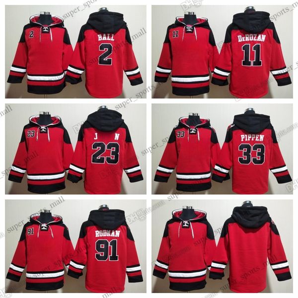 DIY Lavine Derozan Ball Scottie Pippen Dennis Rodman Red Basketball Hoodie Spring And Autumn Thin Hooded Sweater Mens Loose Student Winter P