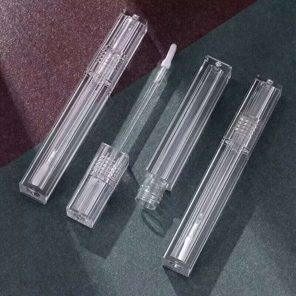 4Ml Empty Square Tube,Diy Clear Portable Liquid Lipstick Cosmetic UV Lip Gloss Bottle Lipgloss Tubes