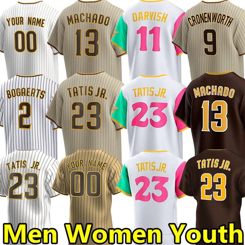 2024 Custom Baseball Jerseys for Men Women Youth Xander Bogaerts , Fernando Tatis Jr. , Padres , Manny Machado , Yu Darvish , Ha Seong Kim , Joe Mus