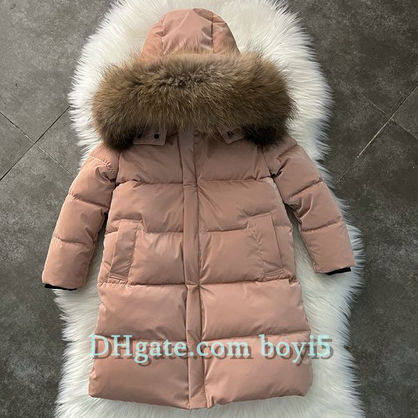 Down coat childrens jacket baby boys clothing Autumn Winter outwear keep warm jackets kids Removable fur collar hooded outerwear coats boy g