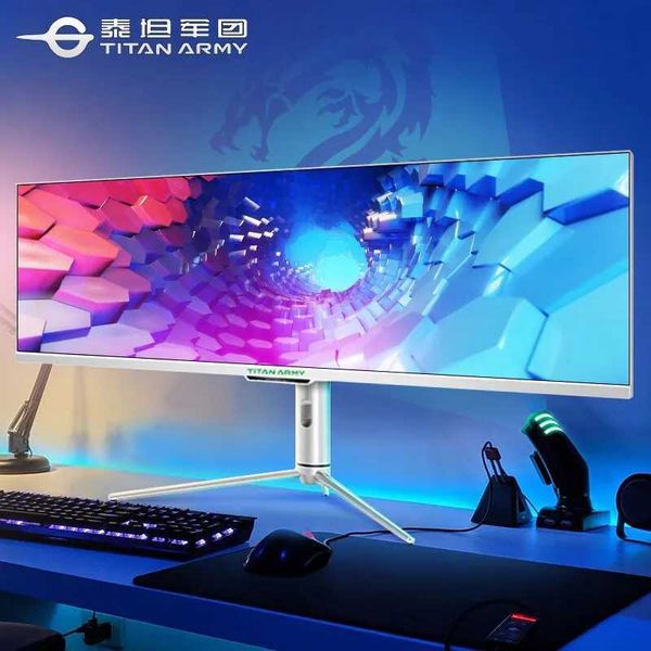Monitors TITAN ARMY 43.8 inch 32 9 IPS ultra wide 120Hz HDR400 TypeC 65W fast charging clip design stock split screen computer display Y2406