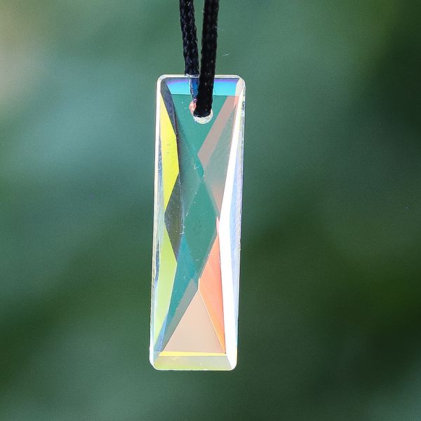 5PC 25mm AB Color Geometry Rectangle Faceted Prism Glass Crystal for Chandelier Lamp Curtain Dangle Parts Rainbow Sun Catcher