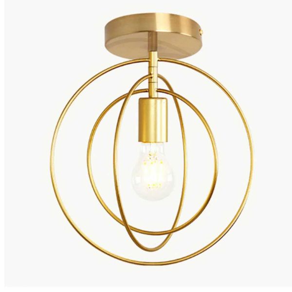Nordic Creative Gold Metal Ceiling Light Modern Personality Rotating Ceiling Lamp for Dining Room Bedroom Balcony Porch Corridor Z250120