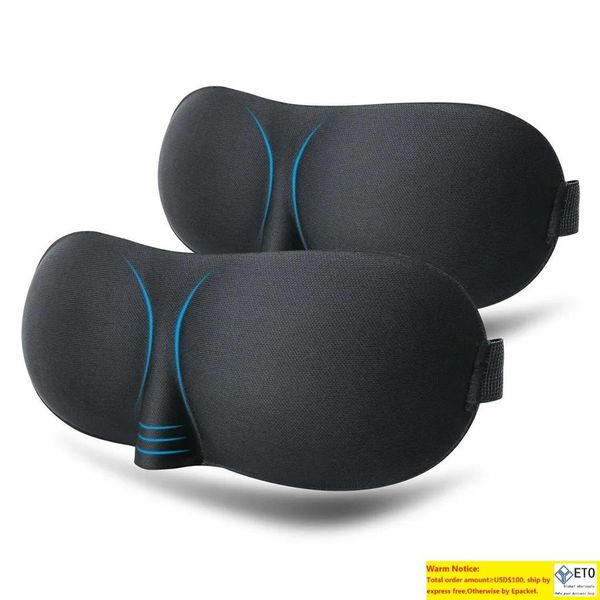 Sleep Mask Upgraded 3D Contoured Blackout Eye Mask for Sleeping with Adjustable Strap, Comfortable Soft Night Blindfold for Women Men